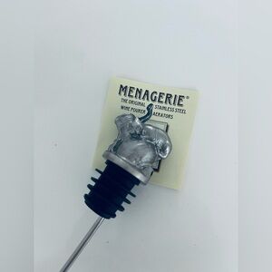 Original NEW Wine Pourer Cat & Mouse in stainless steel.